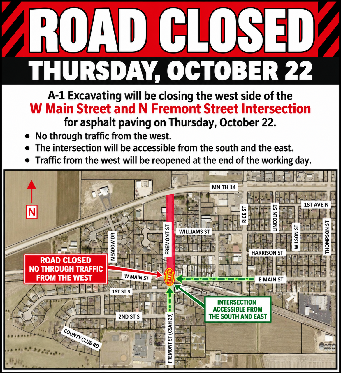10.22 Road Closed 10.22 Road Closed