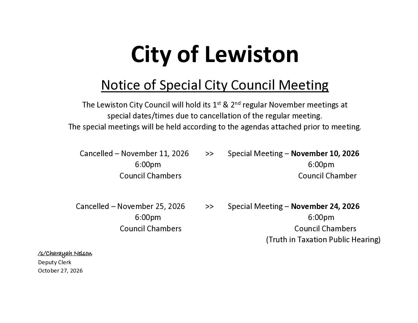 City Special Council Meeting 11 2026 Pdf